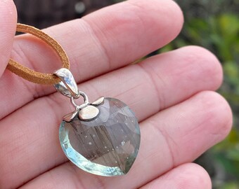 Andara crystal pendant heart