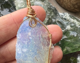 Andara Kristall Anhänger 5D+++++ seafoam Arcturianer mondenergie Healy