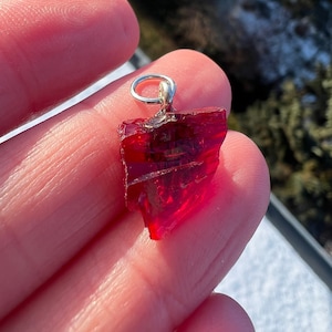 Andara Kristall Anhänger 5D rot Dragon blood