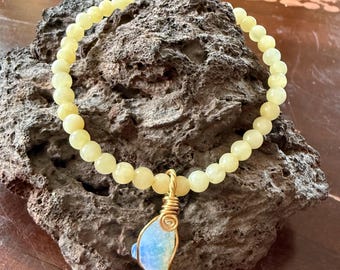 Andara Kristall 5D++++ Armband Gelb schimmernd weißer Andara Arcturianer Healy mondenergie