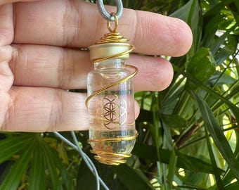 Elixir of life water gold frequency crystals