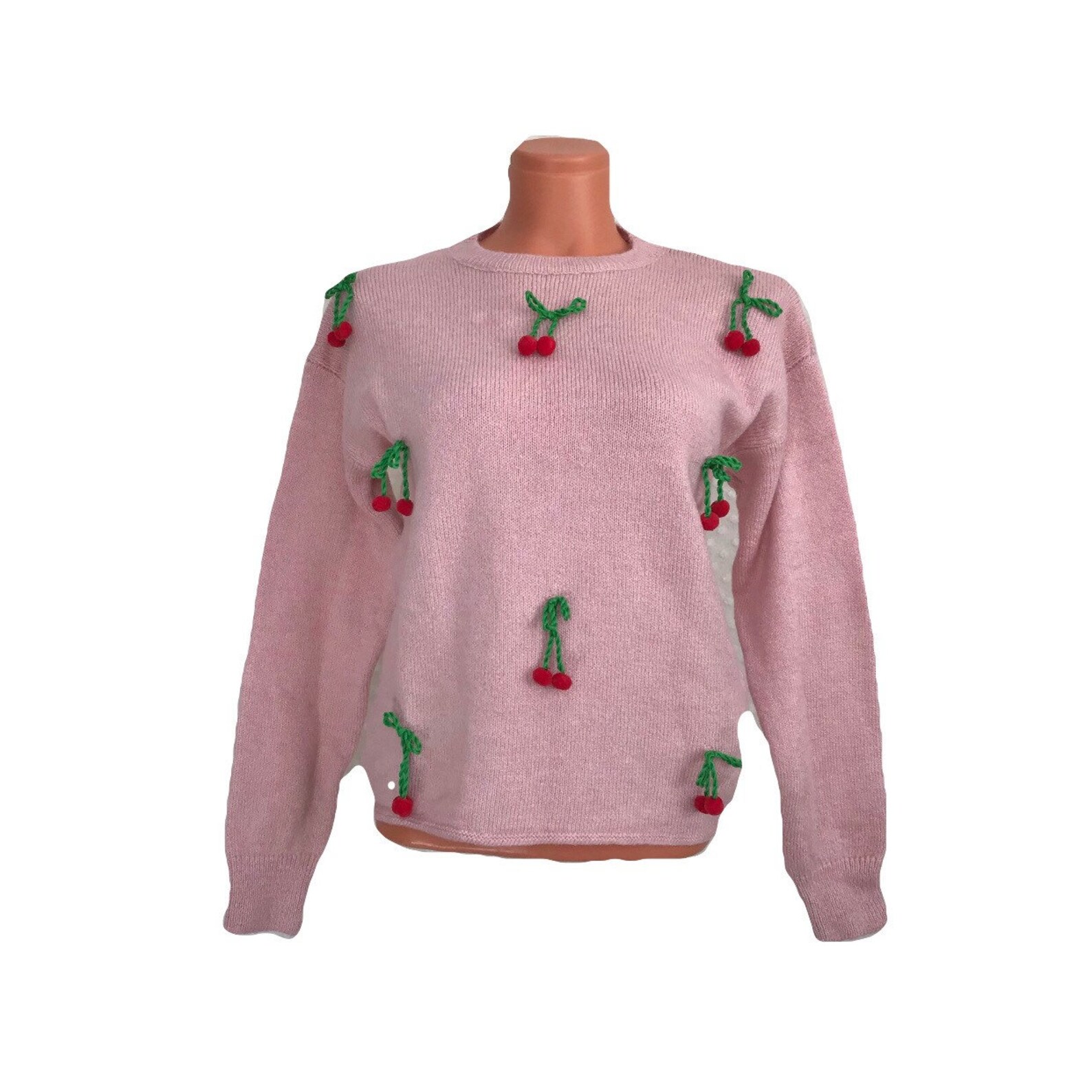 Cherry Cardigan Sweater Pullover Sweaters Woman Blue cherry | Etsy