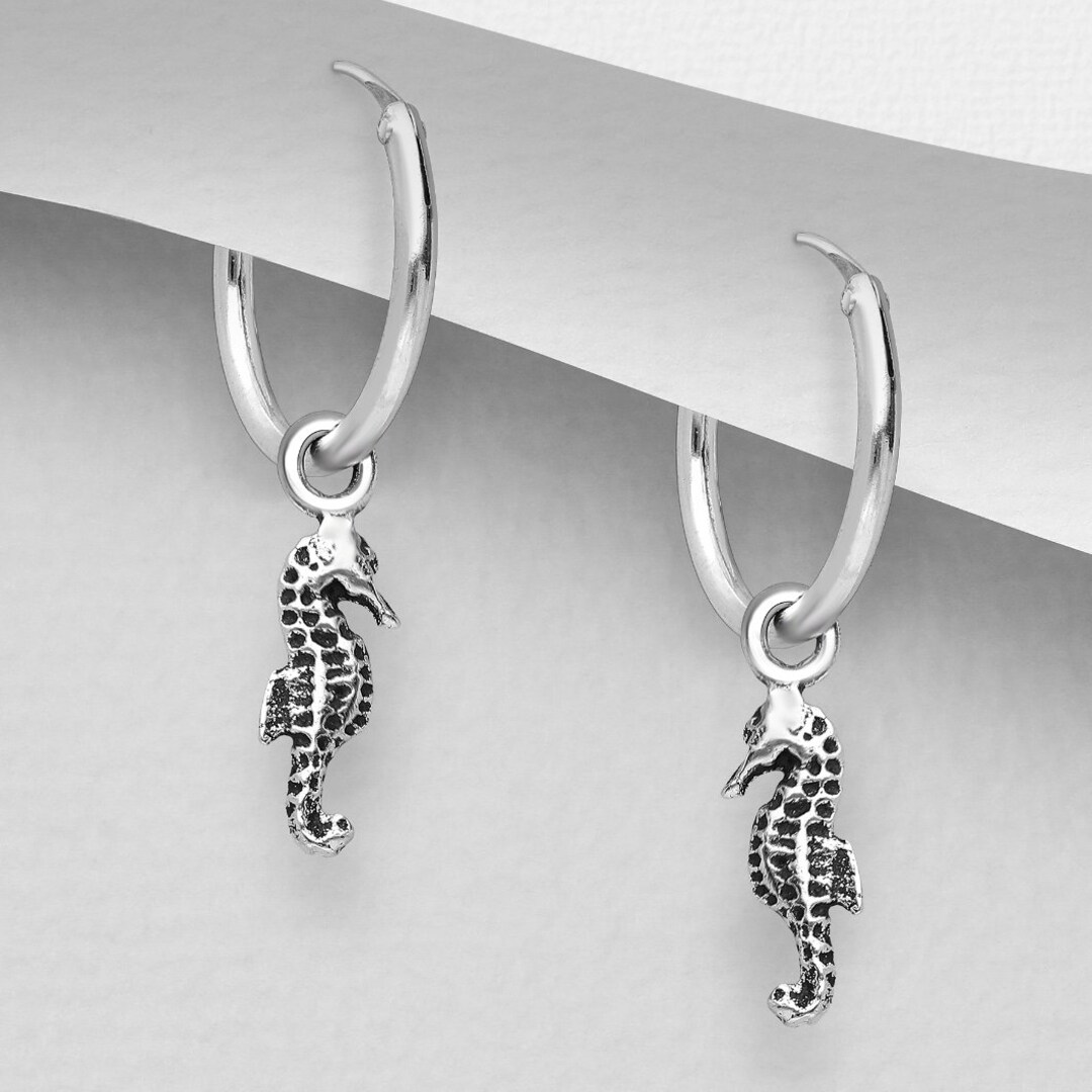 Sterling Silver Hoop Earrings Trendy Jewellery Boho Etsy
