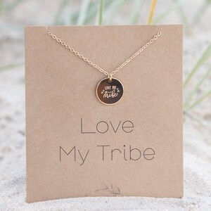 Find Your Tribe and Love Them hardSimple Pave CZ Triangle Friendship Necklace