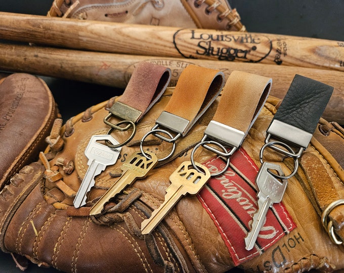 Custom Vintage Baseball Glove Leather Keychains