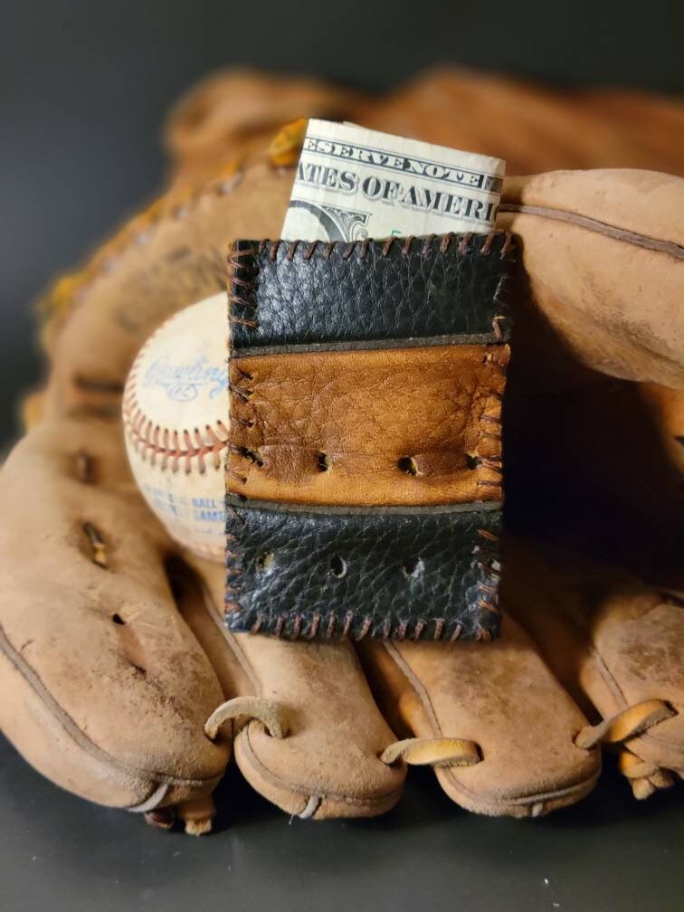 Baseball Glove Leather Cardholder and Money Clip Etsy