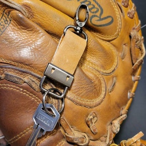 Baseball Glove Leather Lanyard Keychain