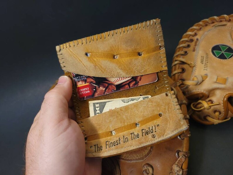 Baseball Glove Wallet Etsy