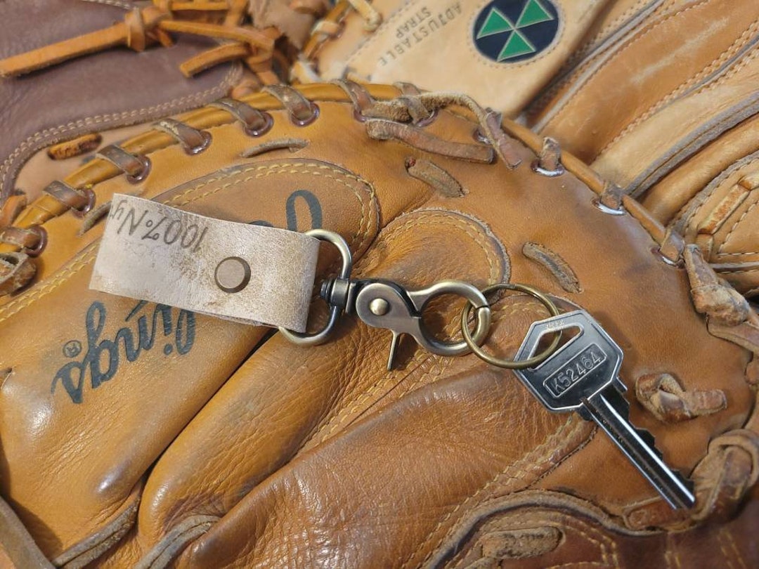 Vintage Baseball Glove Keychain Lanyard Etsy