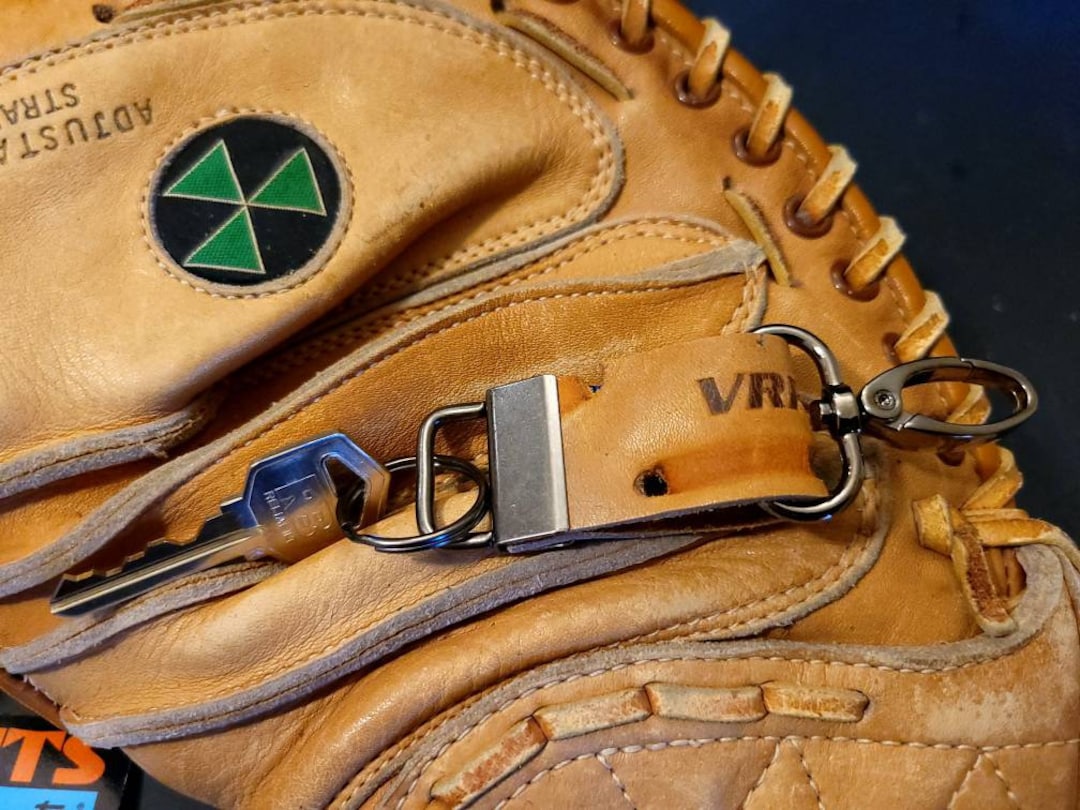 Leather Baseball Glove Keychain Etsy