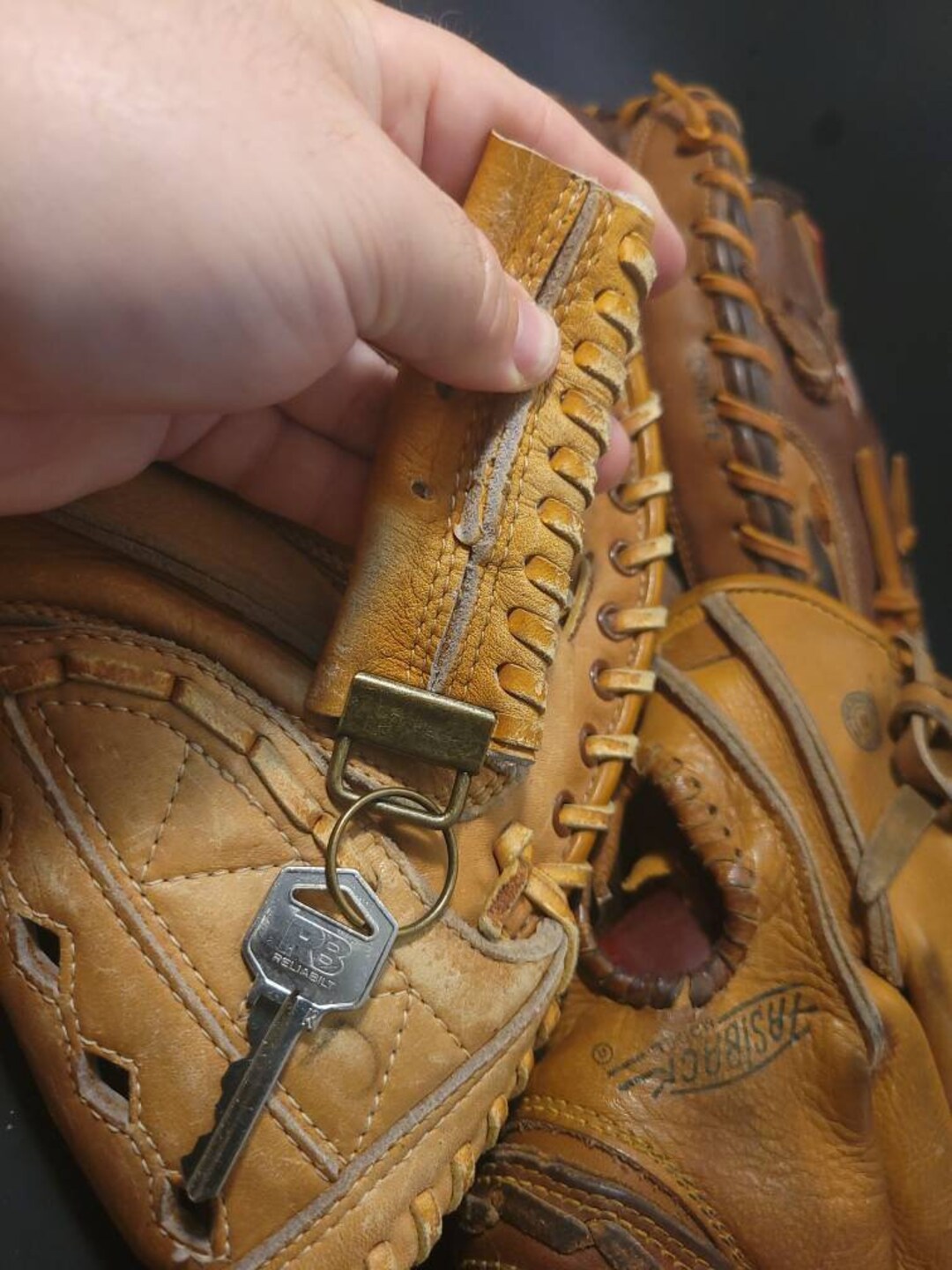 Baseball Glove Keychain Etsy