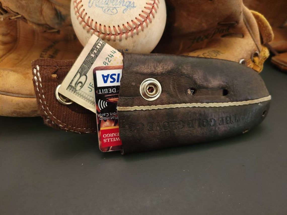 Baseball Glove Leather Wallet/ Coin Pouch Etsy