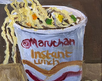 Art print Ramen Noodles 12 x 12” professional print of Original, Fine Art Painting