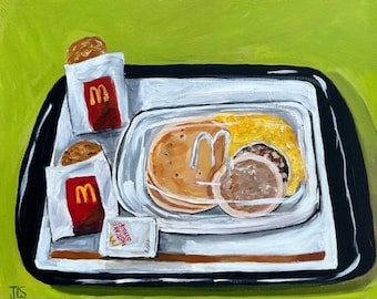 Art print McDonalds Breakfast 8 x 10” or 16 x 20” professional print of original signed fine artwork