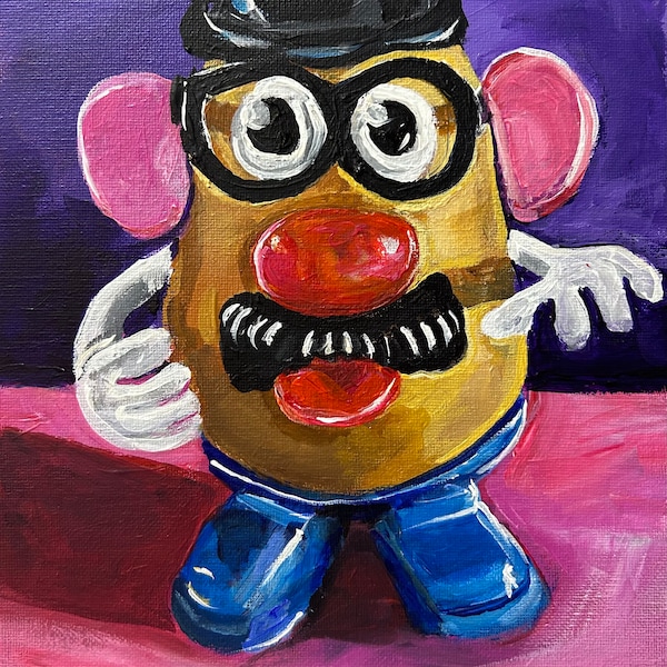 Art print Mr Potato Head , 8 x 10 Print of an original Fine Art Painting, home decor, housewarming gift, wall art