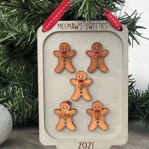 Meemaw's Sweeties Ornament, Grandma's Perfect Batch, Nana's Sweeties, Mimi's Perfect Batch, Gigi, Gingerbread Ornament, Gift for Grandma