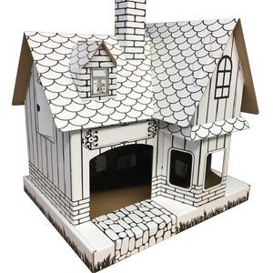 Casa de cartón para gatos UP - Pintura por números