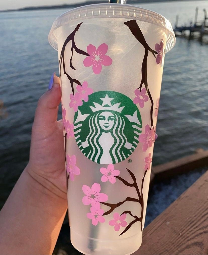 Cherry Blossom Starbucks Cold Cup Etsy