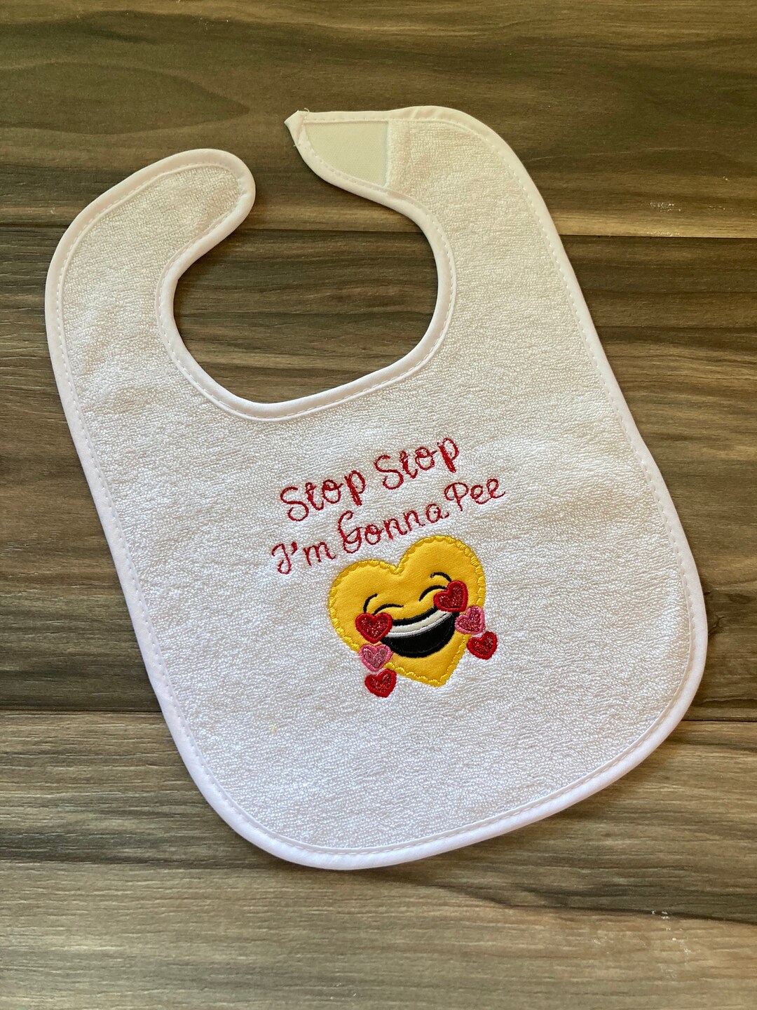 Stop Stop Im going to Pee Baby Bib, Baby Bib for Her, Baby Bibs for Him, Baby Shower Bibs, Baby