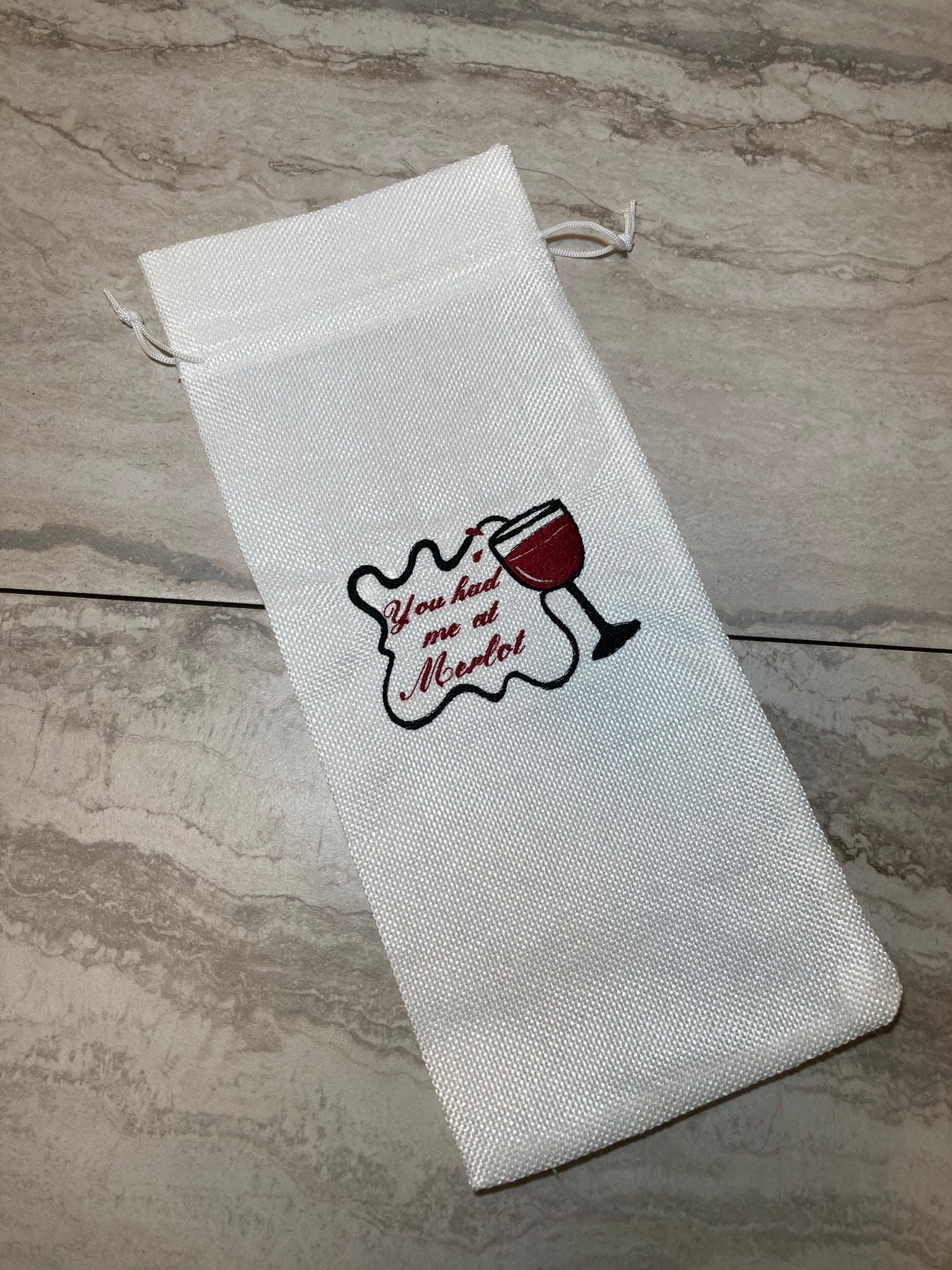 Embroidered Wine Gift Bag Valentine Burlap Wine Bag Wine Etsy New Zealand