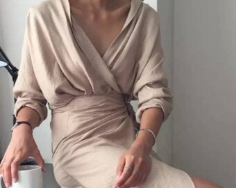 Shirt dress/wrap dress/ sexy dress/ loose fit dress/office dress/ collar dress/v neck dress/ party dress