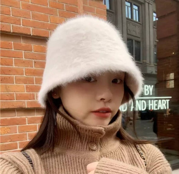 Fluffy Wool Beanie/ Bucket Hat/ Winter 