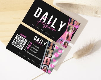 Fashion Business Card Template | Store, Shop, Boutique, Clothing, Apparel, Shoes, Style, Feminine | 101323 | via The Resource Palace