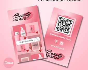 Canva Business Card Template | Store, Shop, Boutique, Clothing, Shoes, Beauty, Acuity, Style, Feminine | 12525| via The Resource Palace