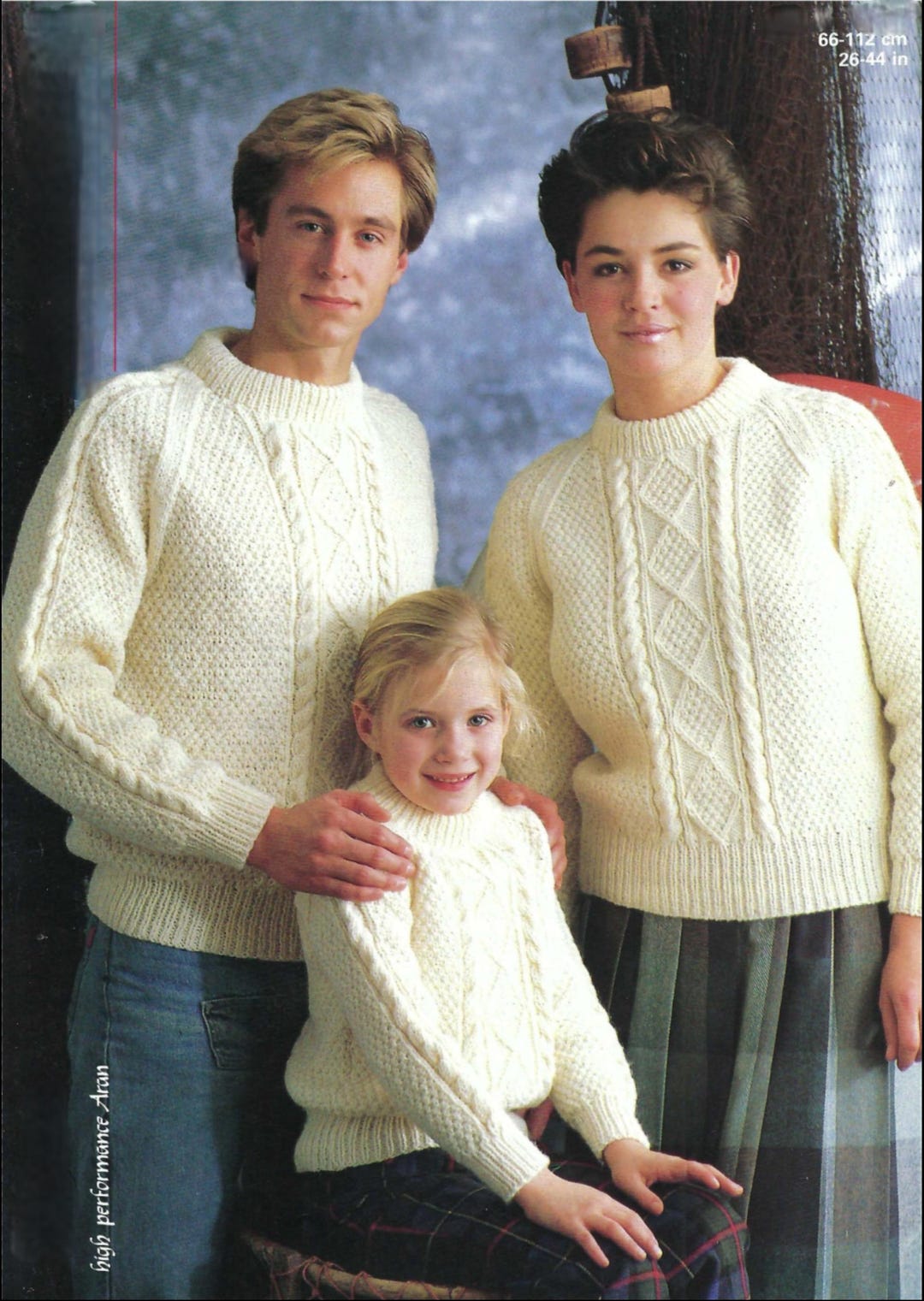 Knitting Pattern PDF Aran Childrens Ladies Mens Jumper Matching Family ...