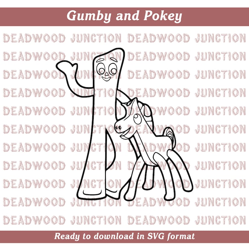Gumby and Pokey Svg File Etsy