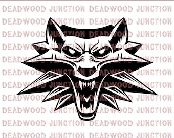 Witcher Wolf Medallion SVG File - Great for T-Shirts!