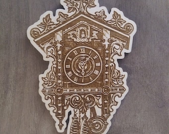 Cuckoo Clock Wood Ornament or Magnet