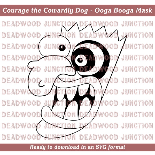 Courage the Cowardly Dog - Ooga Booga Maske SVG Datei