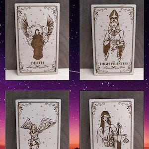 The Major Arcana Wood Tarot Cards