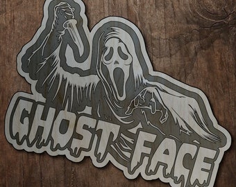 Horror Themed Wood Sign - Ghost Face