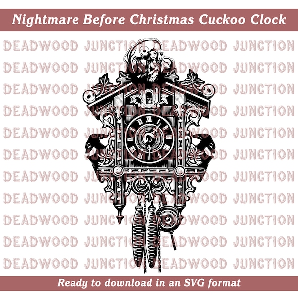 Nightmare Before Christmas Cuckoo Clock - svg file