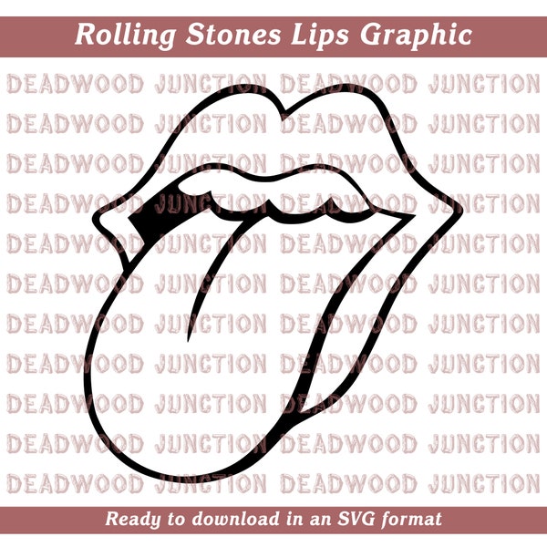 The Rolling Stones Lips Graphic - SVG, PNG, & JPG file