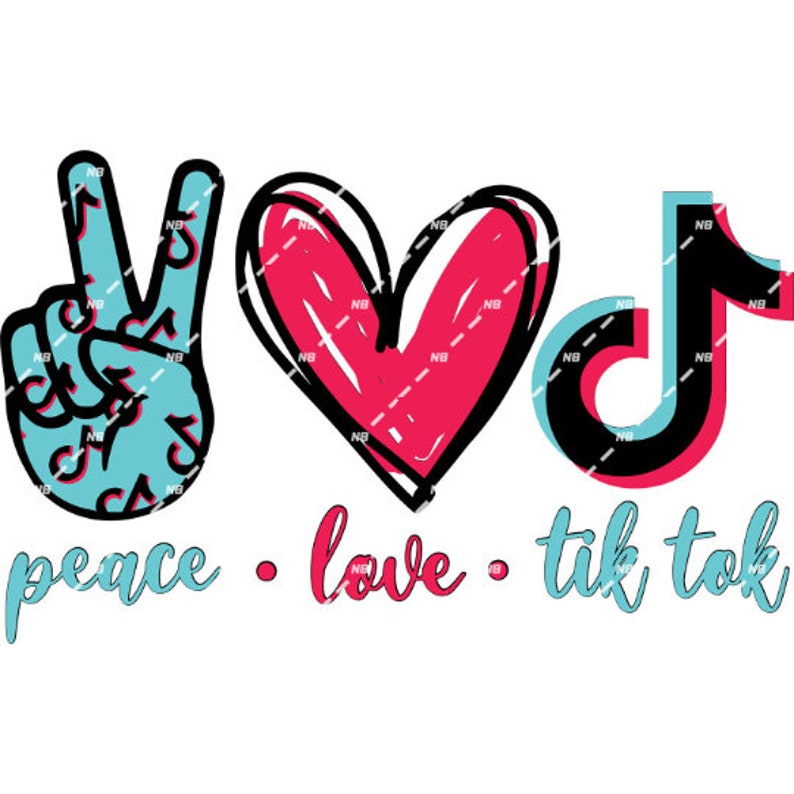 Download Peace Love Tiktok Logo SVG PNG Files Create Crafts Gifts ...