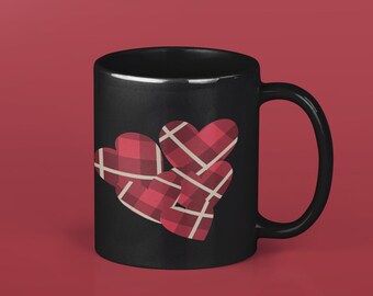 Plaid Heart Mug