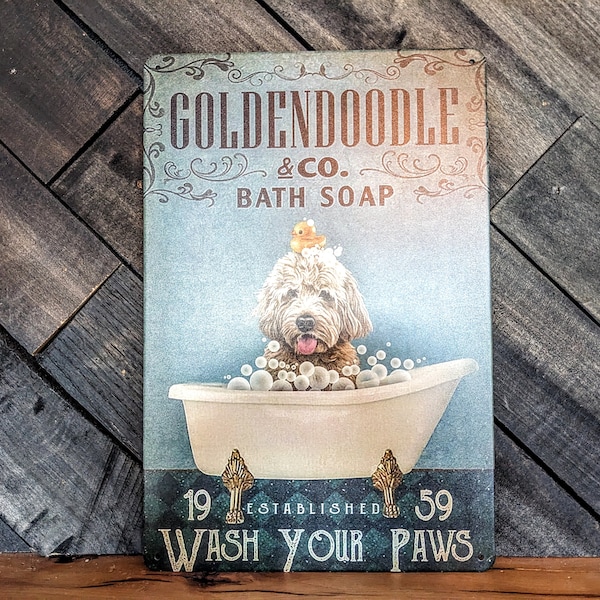 Goldendoodle And Co Bath Soap Sign
