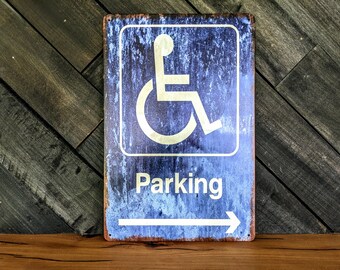 Rustic Handicap Parking Sign