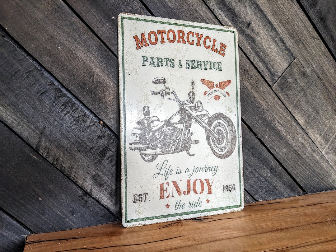 Motorcycle Parts and Service Sign Life is A Journey Enjoy Etsy