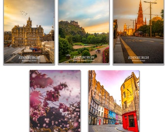 EDINBURGH POSTCARDS. Gift Bundle #3. A6 Matte. Set of 5. Travel and Nostalgia Prints. High Definition. Local.