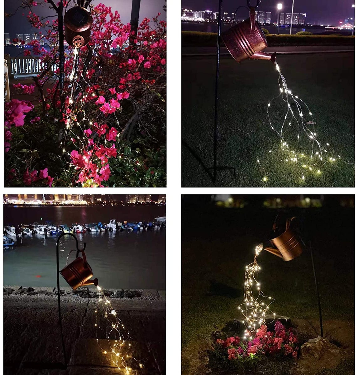 Star Shower Watering Can Light Waterproof Solar Garden Decor Etsy