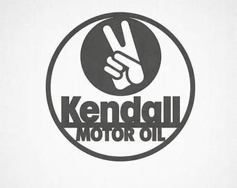 Kendall Motor Oil Metal Sign | 18" Round Garage Wall Decor | Vintage Gas & Oil Sign | Shop Decor | Man Cave Wall Art