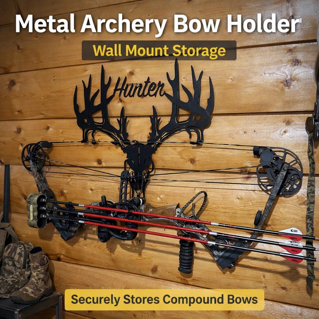 Archery Bow Holder | Hunting Bow Wall Mount | Compound Bow Rack | Bow ...