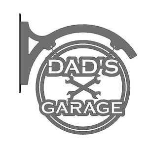 Personalized Hanging Garage Sign Metal Steel, Fathers Day Gift, Large ...