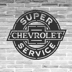 CHEVY Super Service Chevrolet Truck Car Vintage Oil Gas Pump Metal Sign Mobil Reproduction Rustic Garage Decor Mancave Metal Artwork Gifts