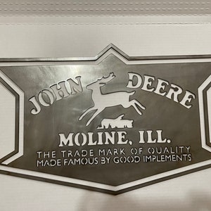 John Deere Farm Equipment 1930 Metal Sign Vintage Tractors Car Guy Gift Dad Husband Manly Gifts Harvest Automotive Artwork Rustic Garage Art