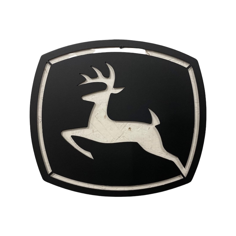New John Deere Farm Deer Metal Sign Art Vintage Style Man Cave Etsy
